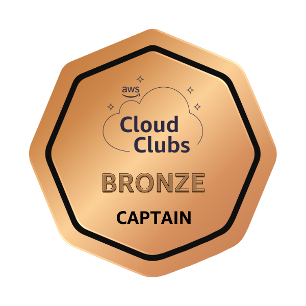 AWS Cloud Club Captain: Bronze Level badge