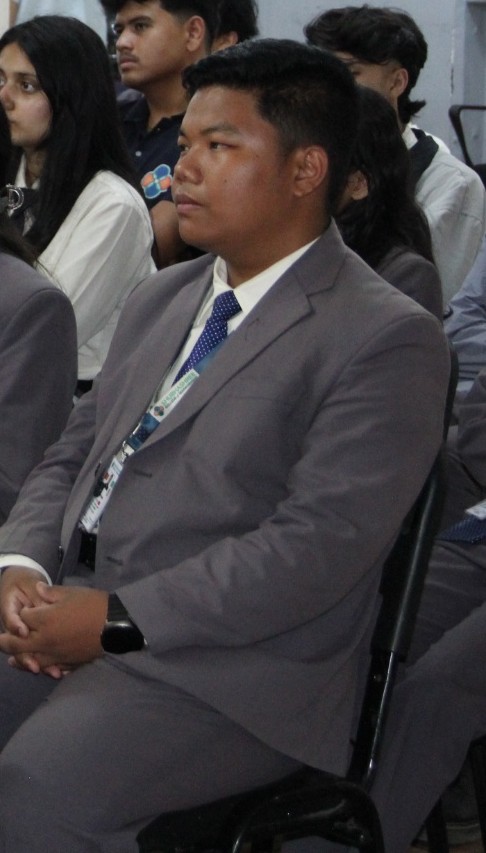 Sugam Ghale listening to a session during the Leapfrog Technology visit